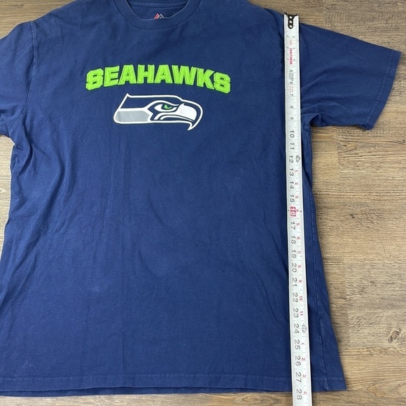 Seahawks Men’s Navy Blue Short Sleeve Tee Short, size XL - Picture 5 of 8